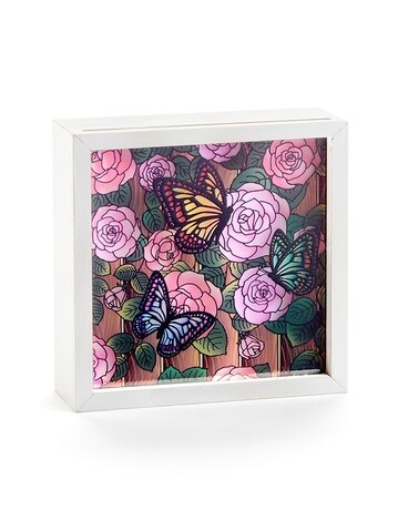 Butterfly & Rose LED Light Box Gifts