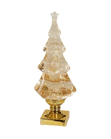 Gold LED Christmas Table Tree Gifts