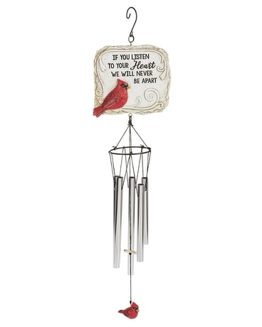 Listen to your Heart - Cardinal Windchime Gifts