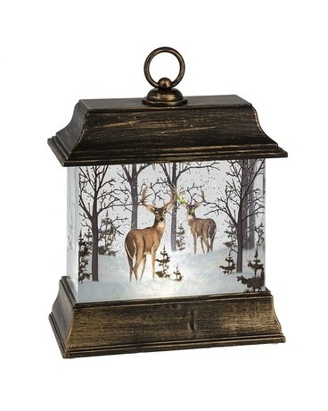 Lighted LED Shimmer Deer Lantern Gifts