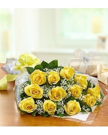 12 YELLOW ROSES PRESENTATION BOUQUET Bouquet