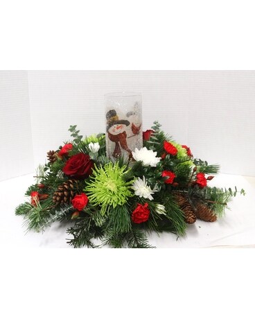 Frosty Glow Flower Arrangement