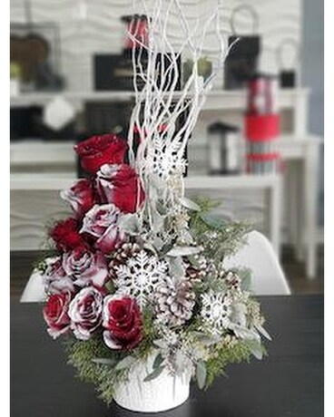 Dreaming Of A White Christmas Flower Arrangement