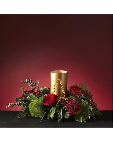 Through The Woods Centerpiece Flower Arrangement