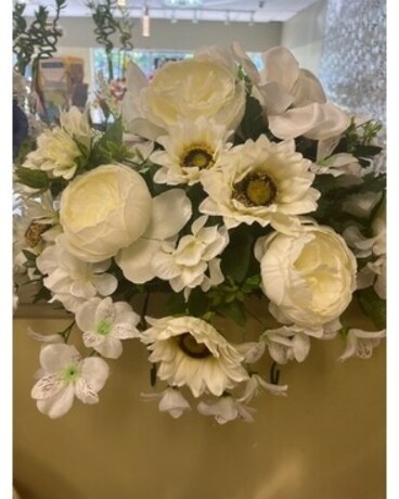 Headstone Silk Arrangement #3 Flower Arrangement