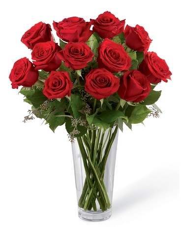 Long Stem Red Roses Flower Arrangement