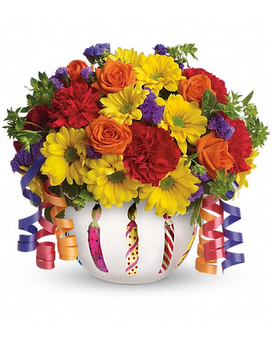 Brilliant Birthday Blooms Flower Arrangement