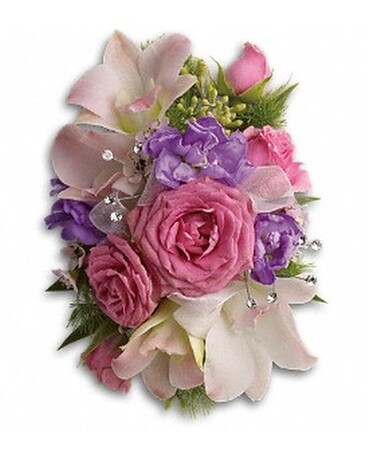Purple Love Wristlet Flower Arrangement