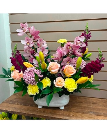 Orchids Mixed Arrangement Fancy Flower Arrangement