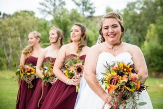 Fall bridal party flowers