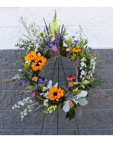 Rocky Mountain Tribute Wreath Flower Arrangement