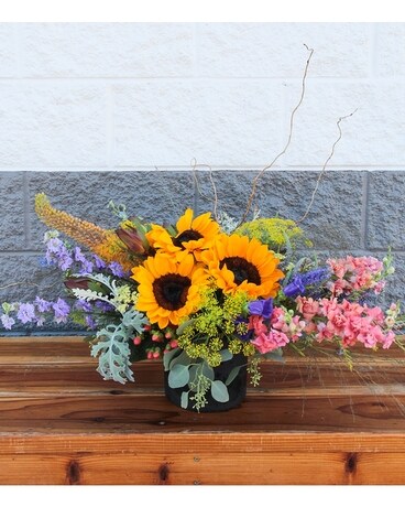 Rocky Mountain Tribute Low and Lush Altar Flower Arrangement