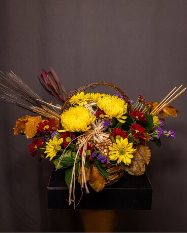 Harvest Basket Flower Arrangement