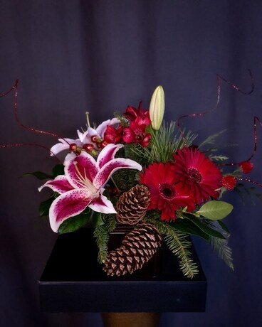Festive Holiday Flower Arrangement