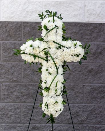 Standing Cross Funeral Arrangement
