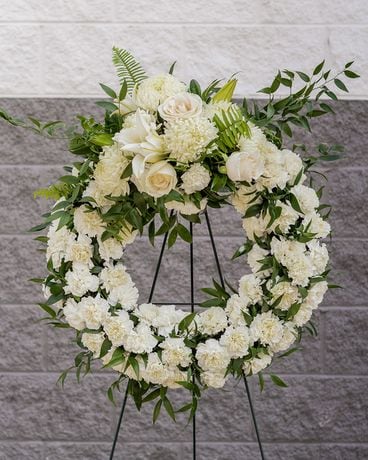 Standing Wreath Funeral Arrangement