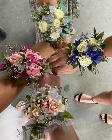Custom Rose Wristlets Flower Arrangement