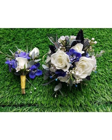Custom Rose Boutonniere & Corsage Flower Arrangement