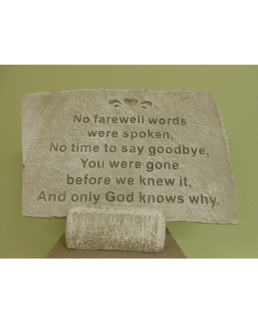 No farewell words were spoken $55.00 Gifts