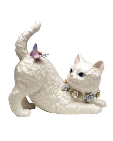 Cat Playing With Butterfly $65.00 Gifts