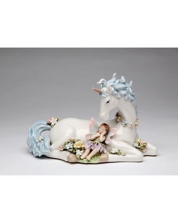 Fairy Laying On Unicorn $65.00 Gifts