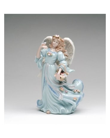 Angel With Flower Basket And Butterfly $55.00 Gift Basket