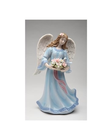 Angel With Flower Basket And Bird $55.00 Gifts