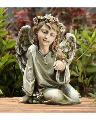 Sitting Angel with Bird $60.00 Gifts