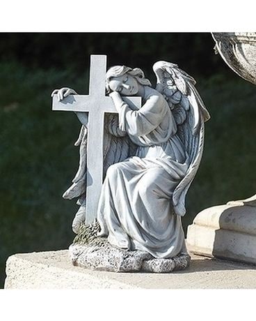 Angel Leaning On Cross $48.50 Gifts