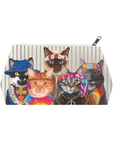 Groovy Cats (large)Canvas Cosmetic Bag $20.00 Gifts