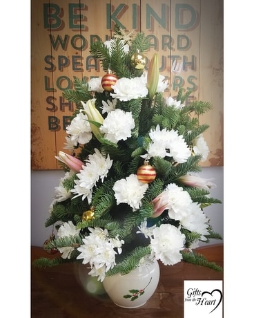Designer's Choice Holiday Flower Tree Flower Arrangement