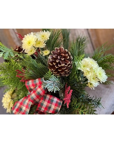 Pearson's Christmas Gem Basket Flower Arrangement