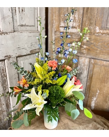 Pearson's Serene Ceramic Bouquet Flower Arrangement
