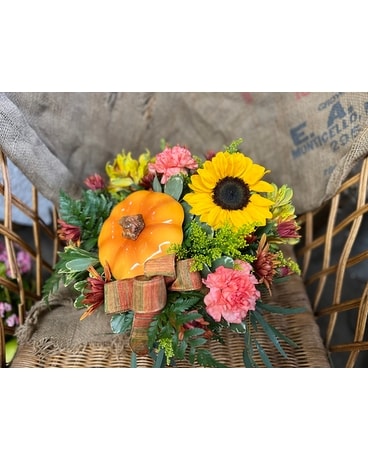Pearson's Market Pumpkin Flower Arrangement