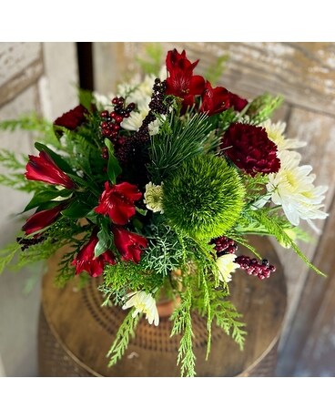 Pearson's Bright Copper Kettle Flower Arrangement