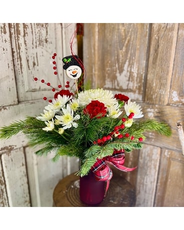 Pearson's Snowman Smiles Flower Arrangement
