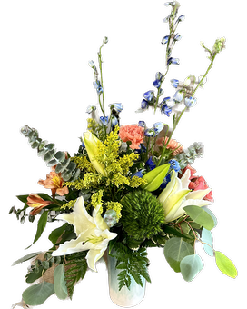 Pearson's Serene Ceramic Bouquet Flower Arrangement