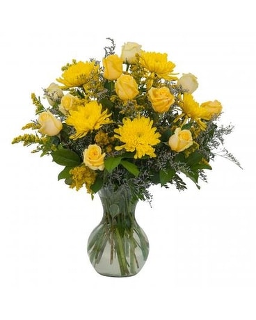 Roses and sunshine arrangement Flower Arrangement