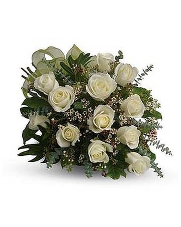 White Roses 12 Flower Arrangement