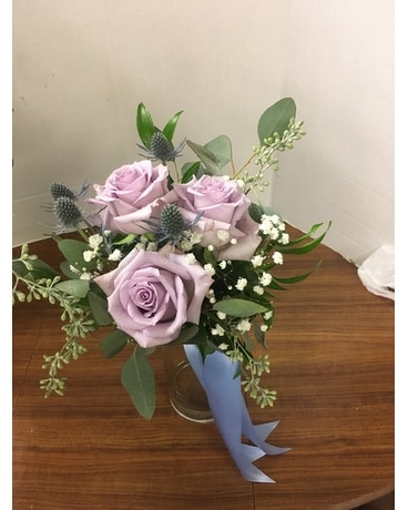 Triple Lavender Rose Bouquet Flower Arrangement