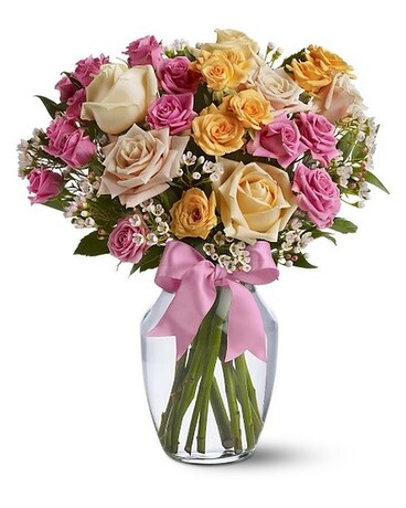 Springtime Roses Flower Arrangement