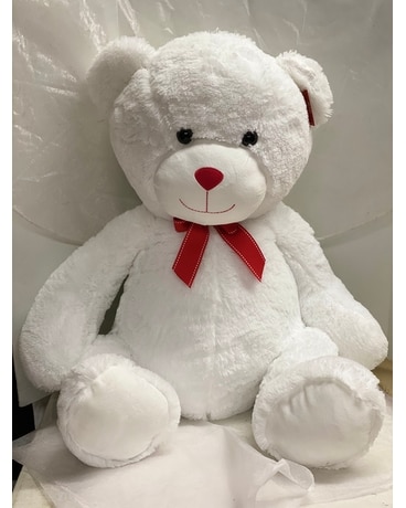 26” White Bear With Red Gifts