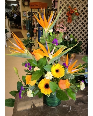 Birds of Life and True Paradise Flower Arrangement