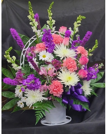 A Sweet, Sympathetic Touch Basket Arrangement