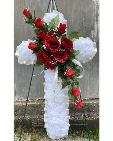 Silk Cross Flower Arrangement
