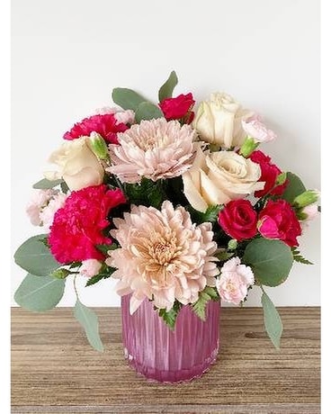 Pinks and Creams Flower Arrangement