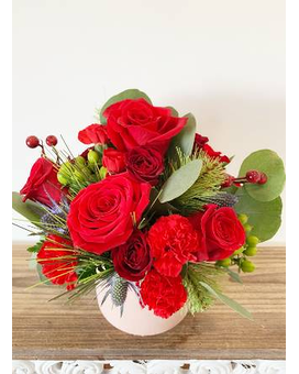 CRIMSON AND CLOVER Flower Arrangement