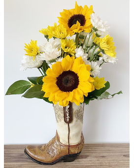 Boot Scootin' Fun Flower Arrangement