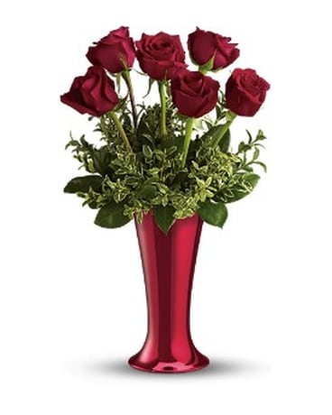 Red Hot Half Flower Arrangement