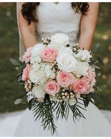 Tastefully Timeless Bridal Bouquet Flower Arrangement